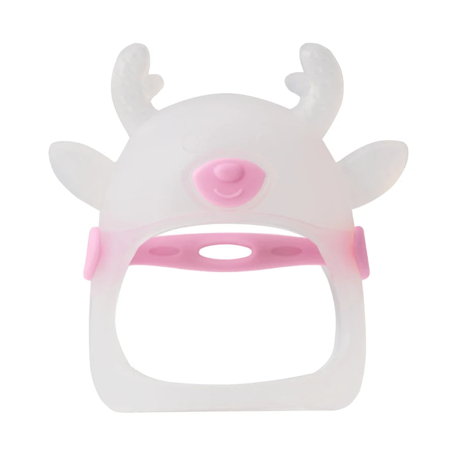 1PC Silicone Baby Teether Cartoon Deer Shape Teethering Toys Cute Baby Toys Soft Baby Care Utensils Anti-Eating Baby Items