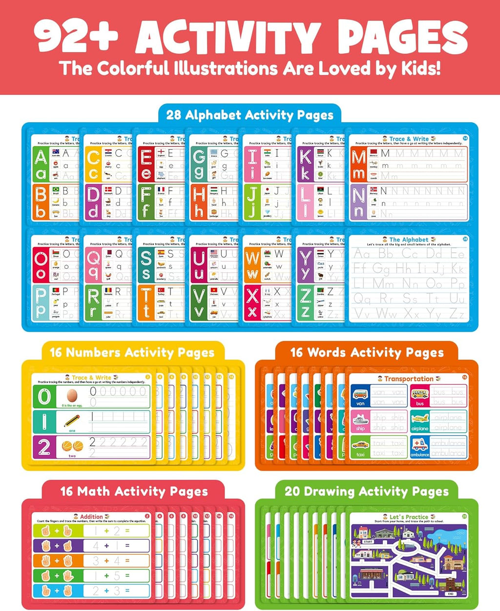 Magic Grooved Writing Practice Books for Kids, Large Grooved Handwriting Copyboo