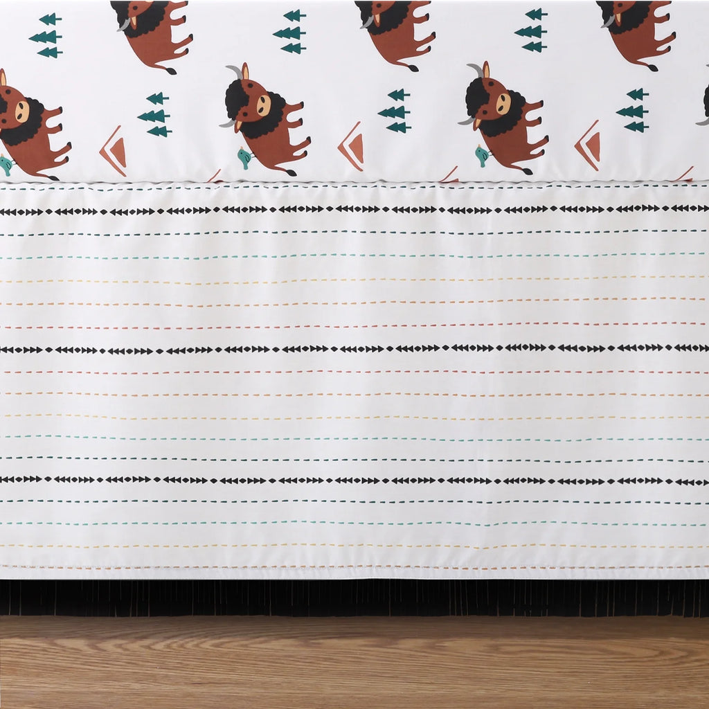 Organic Cotton Crib Bedding Set for Baby Boys, Western Woods, 4 Pieces