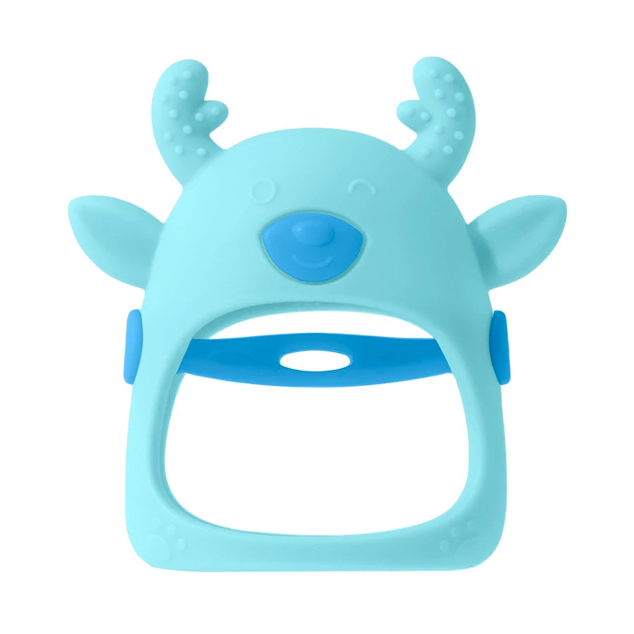 1PC Silicone Baby Teether Cartoon Deer Shape Teethering Toys Cute Baby Toys Soft Baby Care Utensils Anti-Eating Baby Items