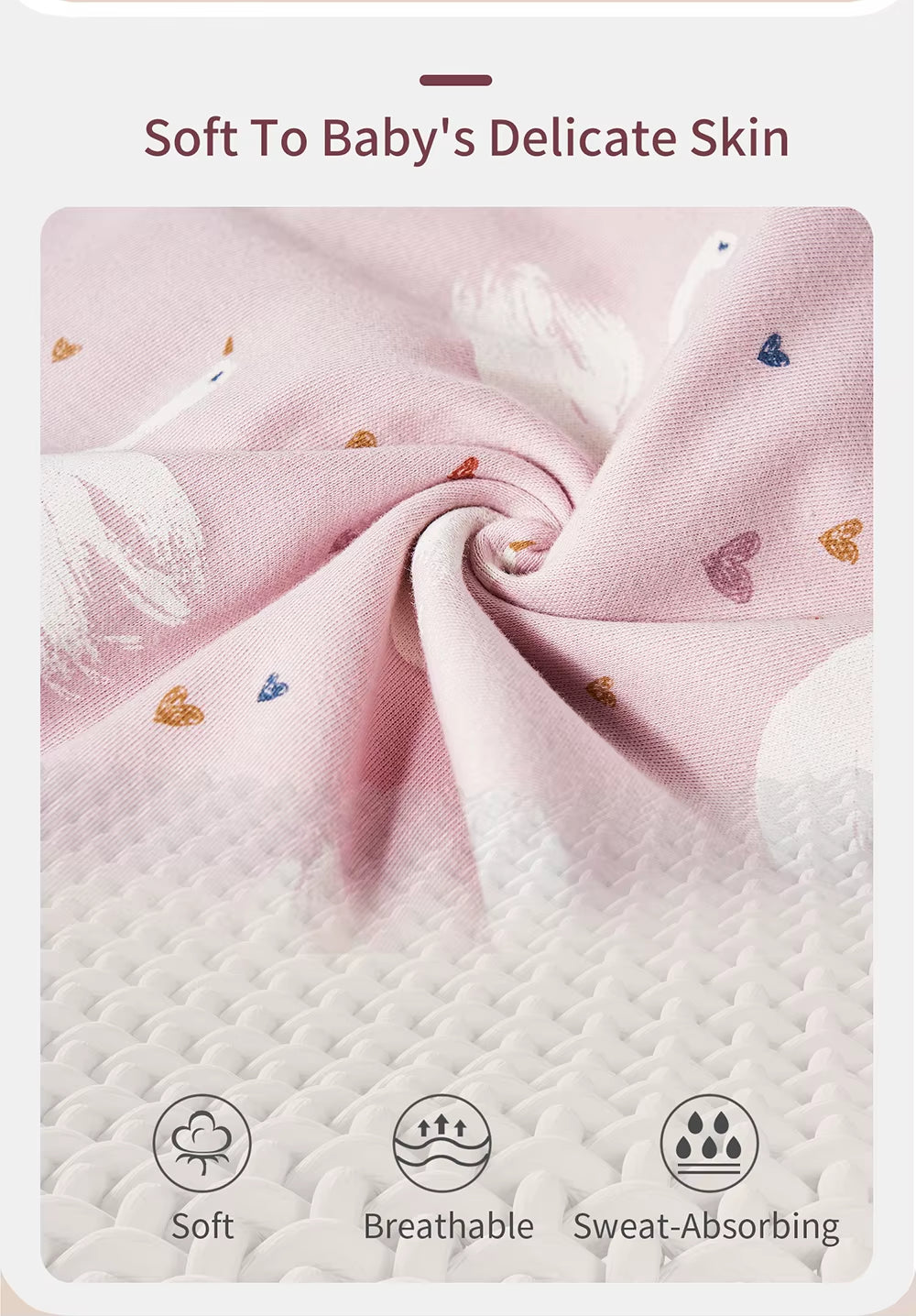 Newborn Raised Hand Anti-Shock Cotton Cartoon Swaddle Blanket New Born Baby Items Baby Swaddles