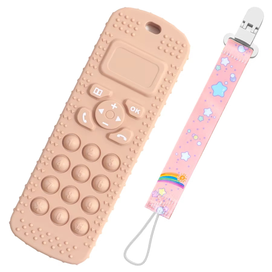 Mother Kids Food Grade Silicone Teething Toys Teether Baby Toy Kid Gum Care Pacifier Clip ​Nipple Clip Baby Items Free Shipping