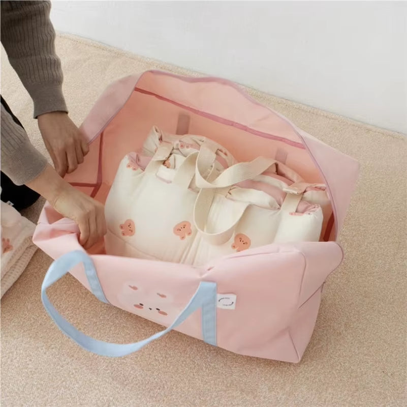 Large Capacity Mommy Bag for Maternity Hospital Bag Kindergarten Quilt Storage Bag Diaper Baby Items Organizer Travel Bag