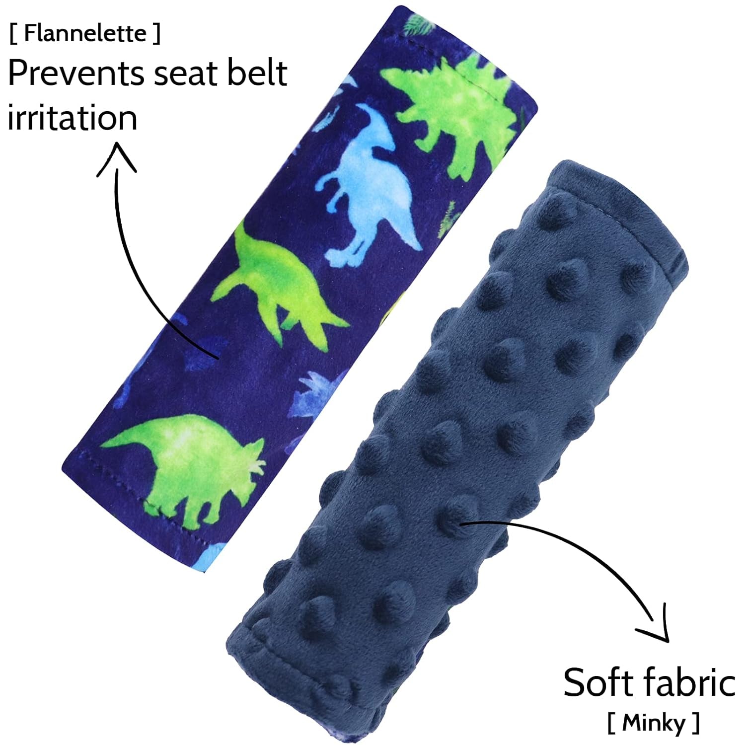 Baby Strap Cover, Stroller Strap Cover, Dinosaur Car Seat Strap Covers, Car Seat Straps Shoulder Pads, 2 Pack, Watercolor Pattern, for Baby Toddler Infant Boy Girl