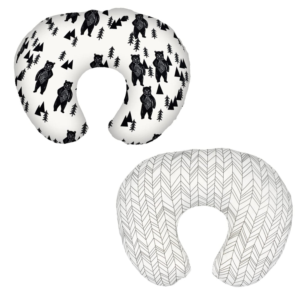 Nursing Pillow Cover 2 Pack Nursing Pillow Slipcovers for Breastfeeding Moms, Ultra-Soft Fit Standard Infant Nursing Pillows & Positioners for Baby Boy Girl