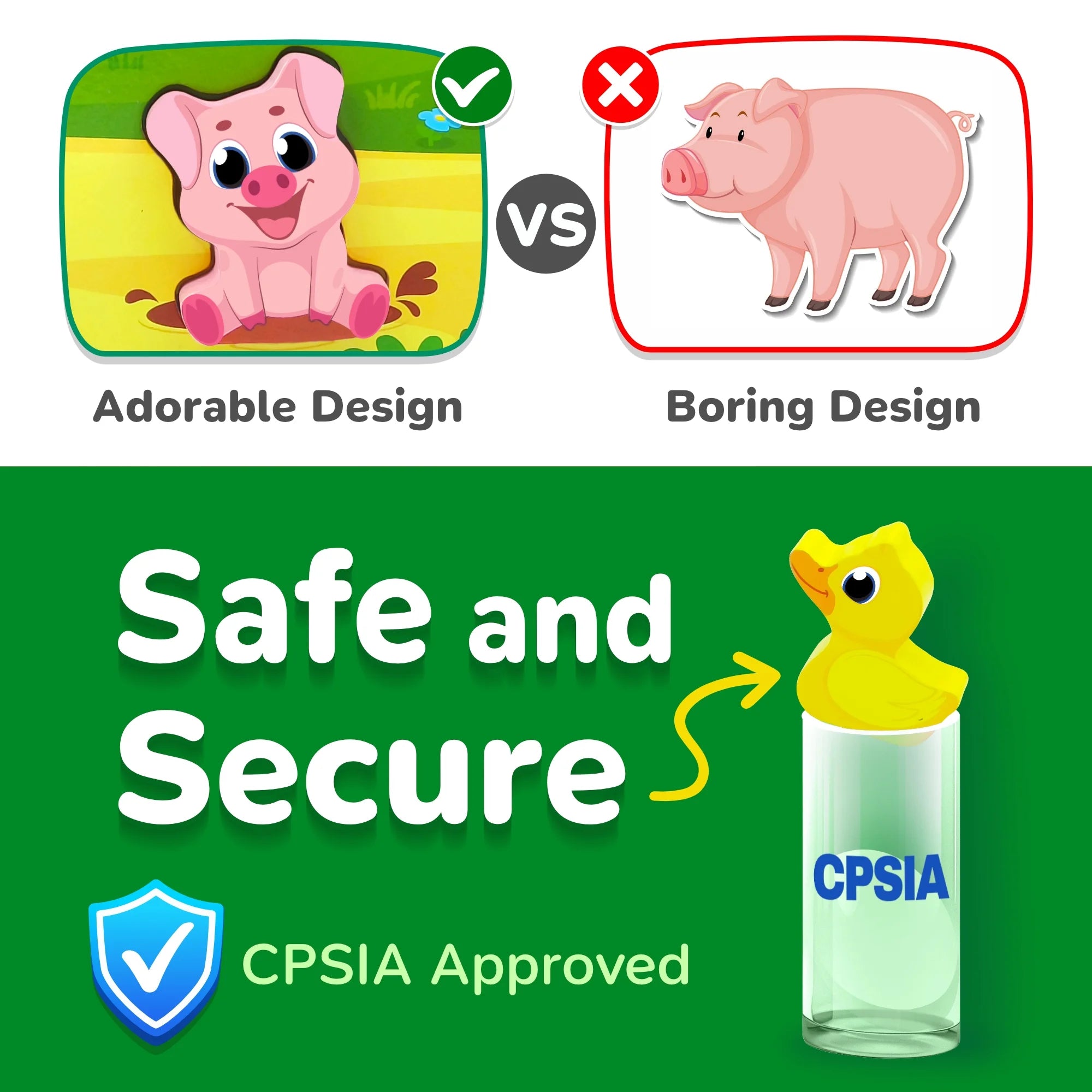 Farm Animal Toys for Kids, Wooden Puzzle Board, Toddler and Preschool Toys