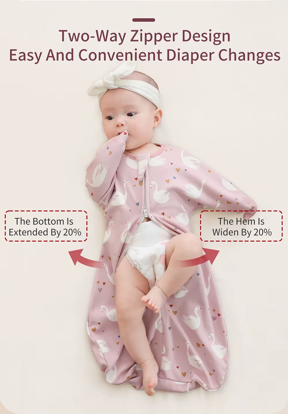 Newborn Raised Hand Anti-Shock Cotton Cartoon Swaddle Blanket New Born Baby Items Baby Swaddles