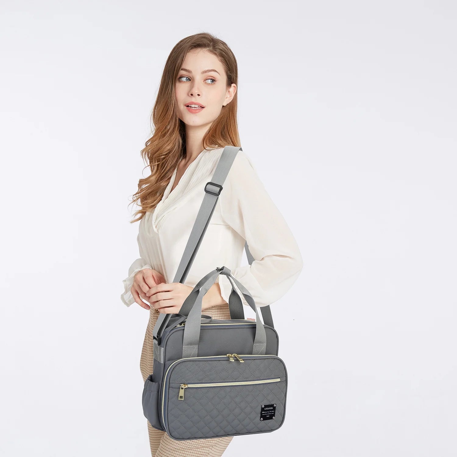 Small Diaper Bags, Girl Pink Tote Bag with Durable and Fashionable Fabric, Women Changing Bags Fit for All Essential Items for Baby Shows Gifts