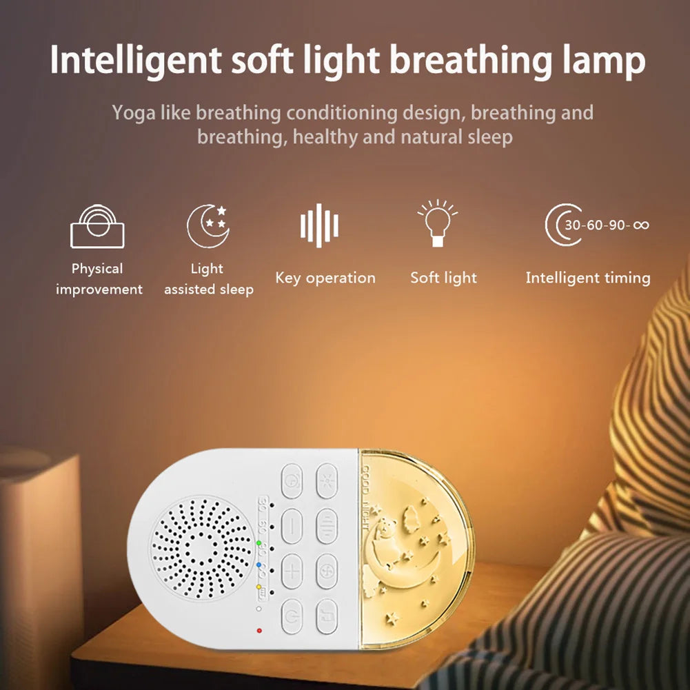 Baby White Noise Sound Machine 24 Soothing Sounds Baby White Noise Machine Sleeping Relaxation Rechargeable for Home Travel