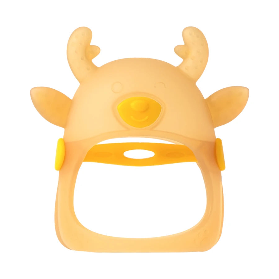 1PC Silicone Baby Teether Cartoon Deer Shape Teethering Toys Cute Baby Toys Soft Baby Care Utensils Anti-Eating Baby Items