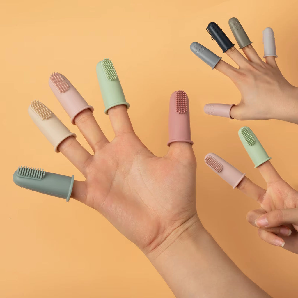 1Pcs Children Teether Oral Care Cleaning Brush Baby Health Finger Toothbrush New Born Baby Items Travel Portable Accessories