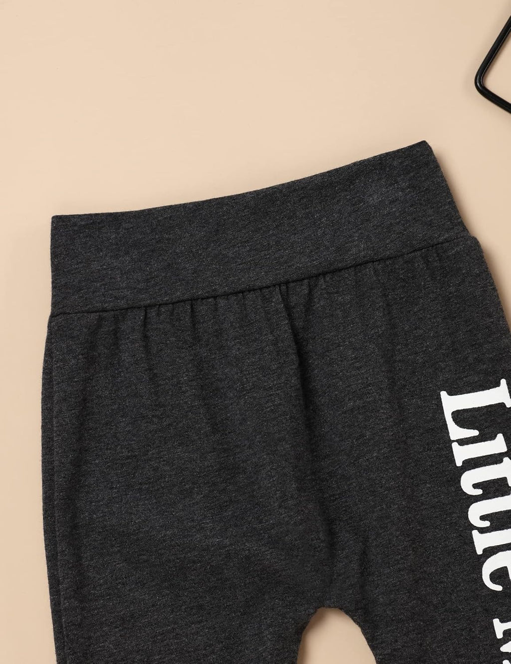 Newborn Infant Baby Boy Clothes Letter Print Romper Pants Set Hat 3PC Outfits Set