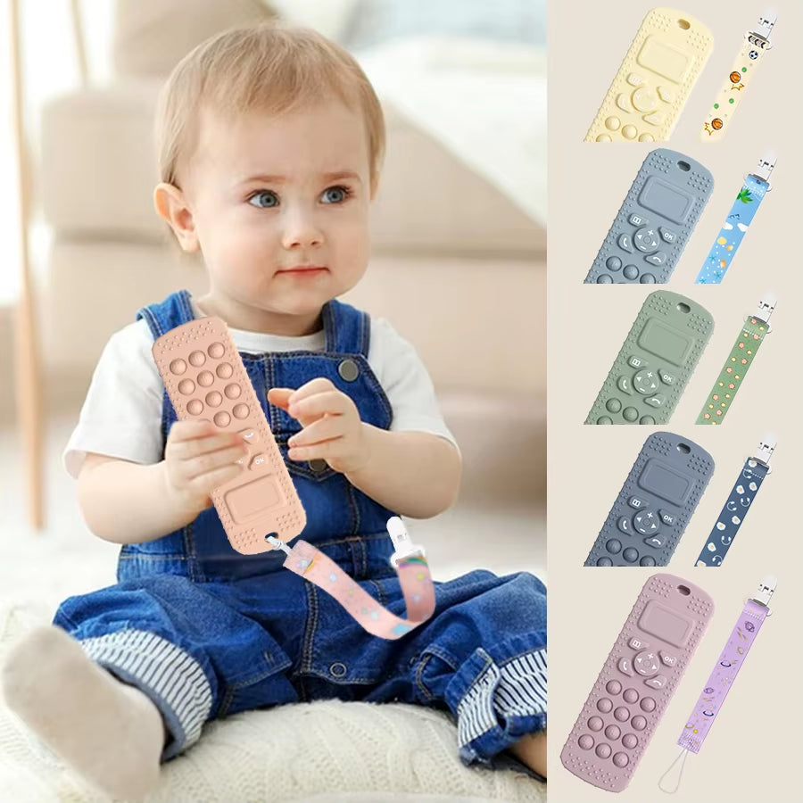 Mother Kids Food Grade Silicone Teething Toys Teether Baby Toy Kid Gum Care Pacifier Clip ​Nipple Clip Baby Items Free Shipping