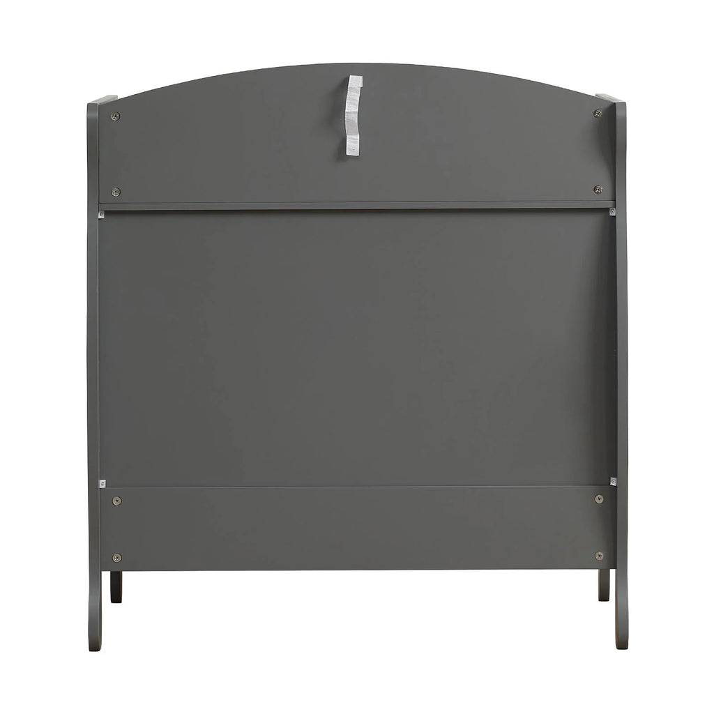 Wood Changing Table with Drawers,Baby Dresser, Infant Diaper Station Nursery Organizer, Gray