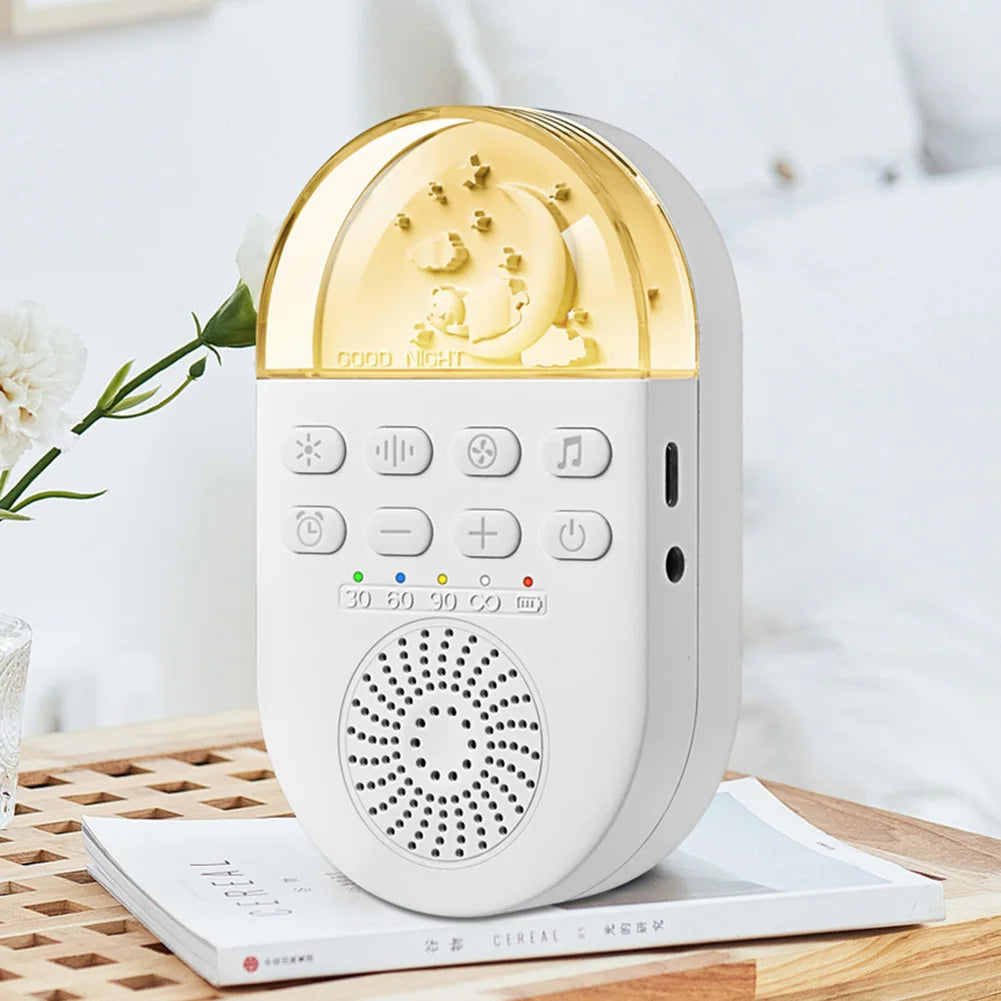 Baby White Noise Sound Machine 24 Soothing Sounds Baby White Noise Machine Sleeping Relaxation Rechargeable for Home Travel