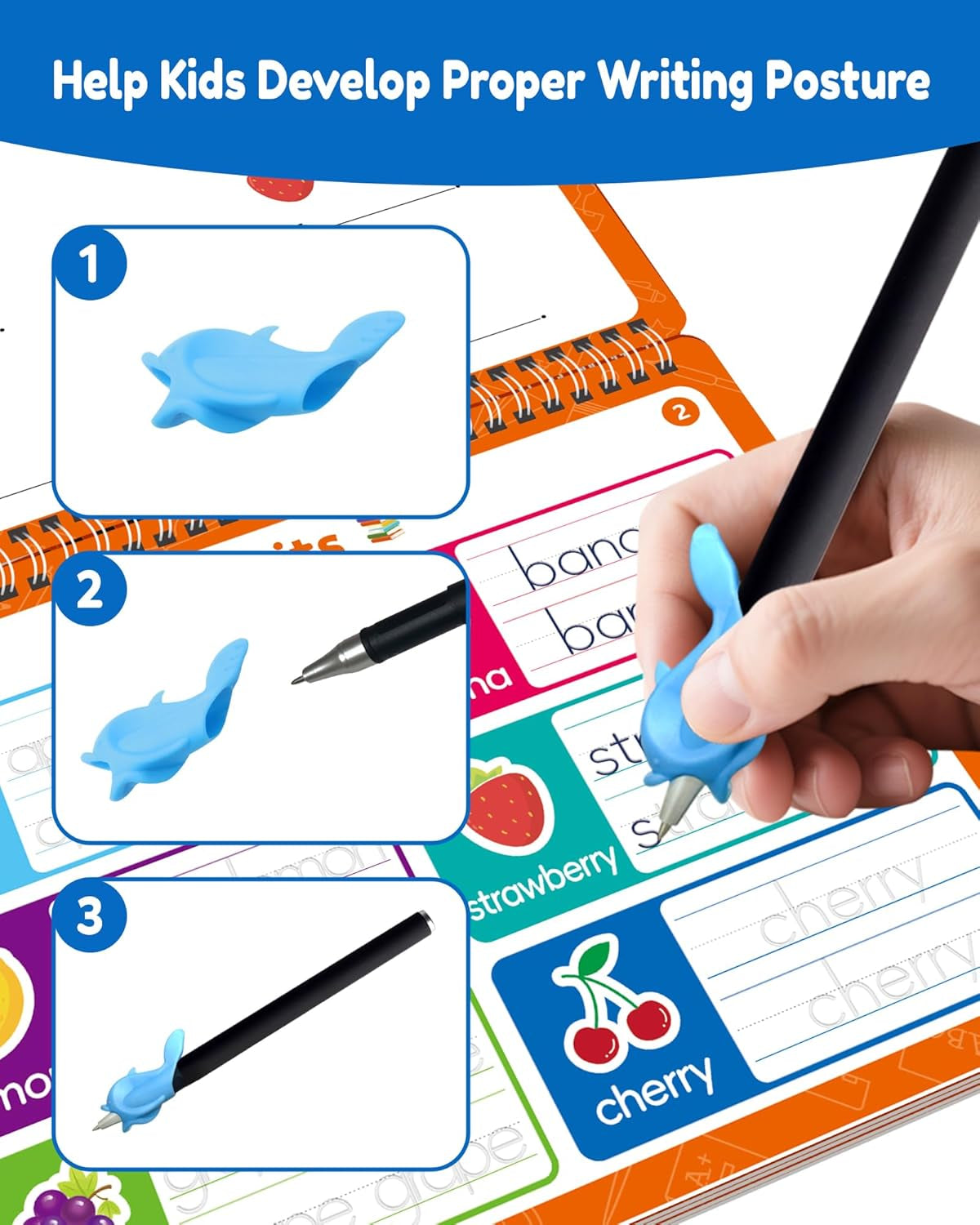 Magic Grooved Writing Practice Books for Kids, Large Grooved Handwriting Copyboo