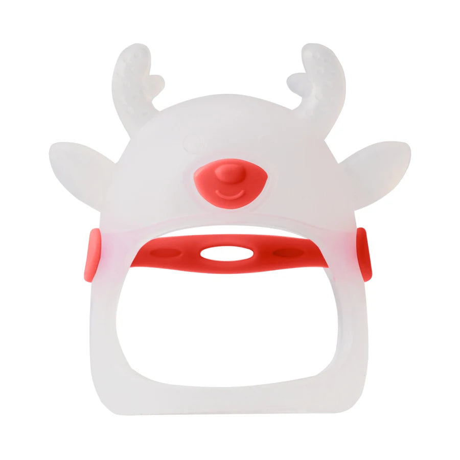 1PC Silicone Baby Teether Cartoon Deer Shape Teethering Toys Cute Baby Toys Soft Baby Care Utensils Anti-Eating Baby Items