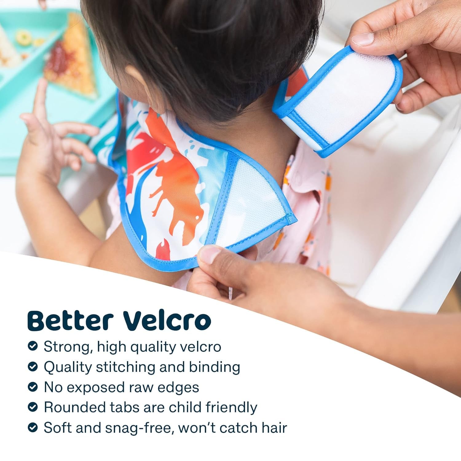 Mess Proof Baby Bibs for Eating – Waterproof, Wipeable Toddler Bibs with Pocket – Baby Food Bibs for Girls & Boys(3 Pack,Slate, Olive)