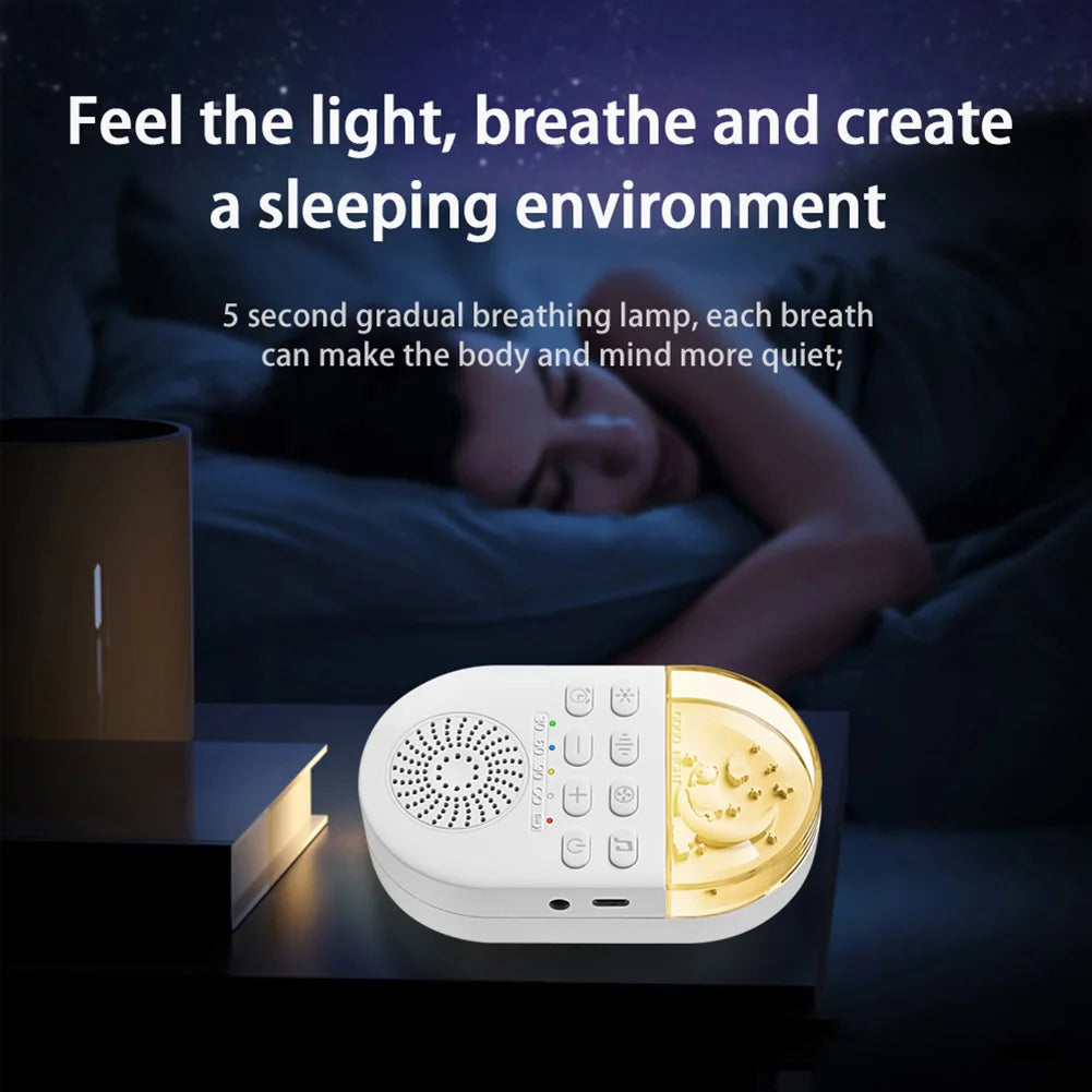 Baby White Noise Sound Machine 24 Soothing Sounds Baby White Noise Machine Sleeping Relaxation Rechargeable for Home Travel