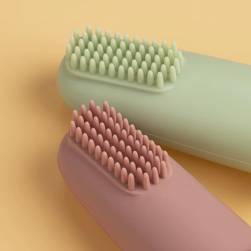 1Pcs Children Teether Oral Care Cleaning Brush Baby Health Finger Toothbrush New Born Baby Items Travel Portable Accessories