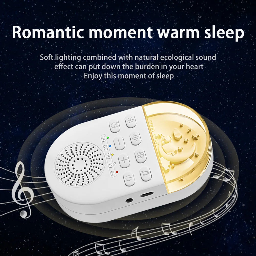 Baby White Noise Sound Machine 24 Soothing Sounds Baby White Noise Machine Sleeping Relaxation Rechargeable for Home Travel