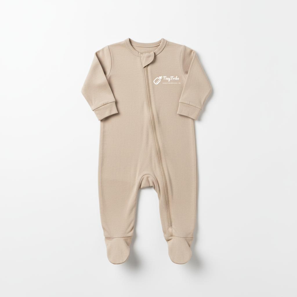 Natural Baby Sleeper with White Logo