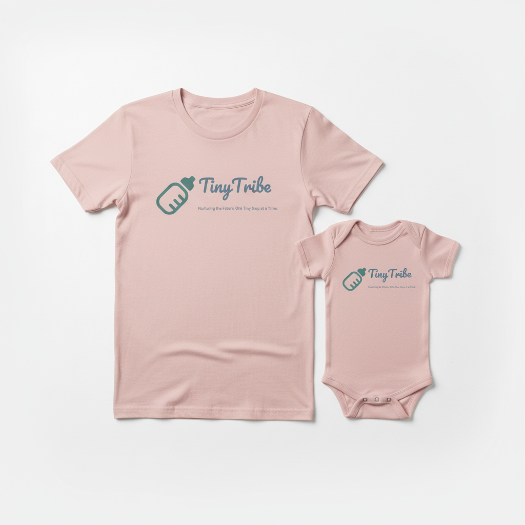 Pink Matching Family Set with White Logos